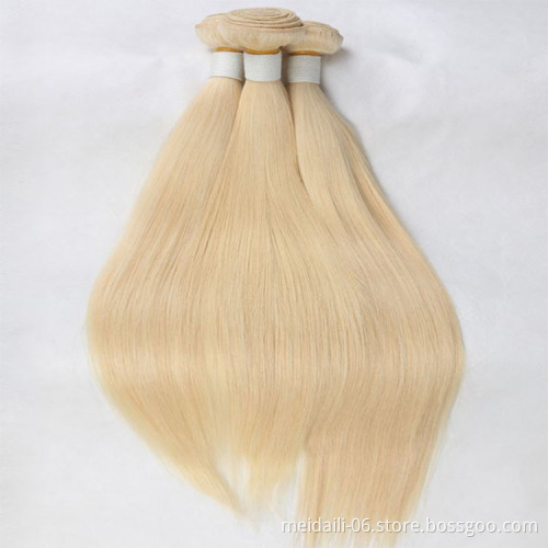 Brazilian unprocessed straight hair color 613 mink remy shedding free human hair weaving
